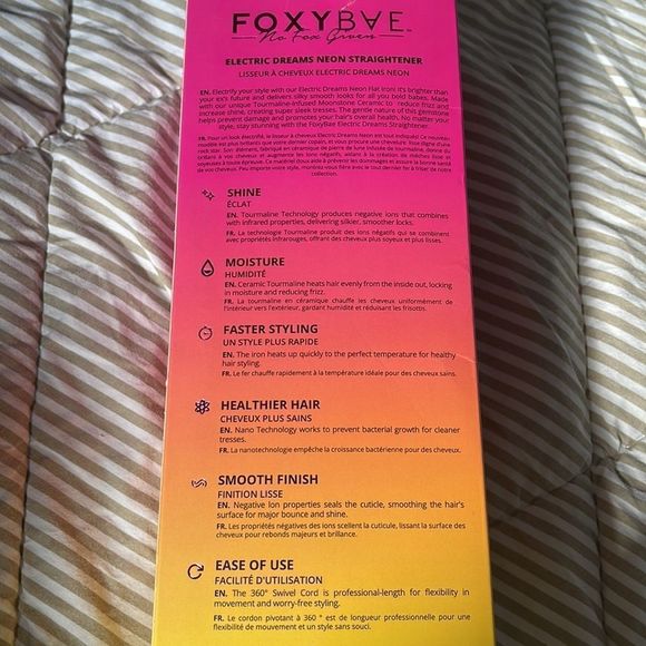 FoxyBae Electric Dream Neon Straightener Flat Iron - Picture 3 of 4